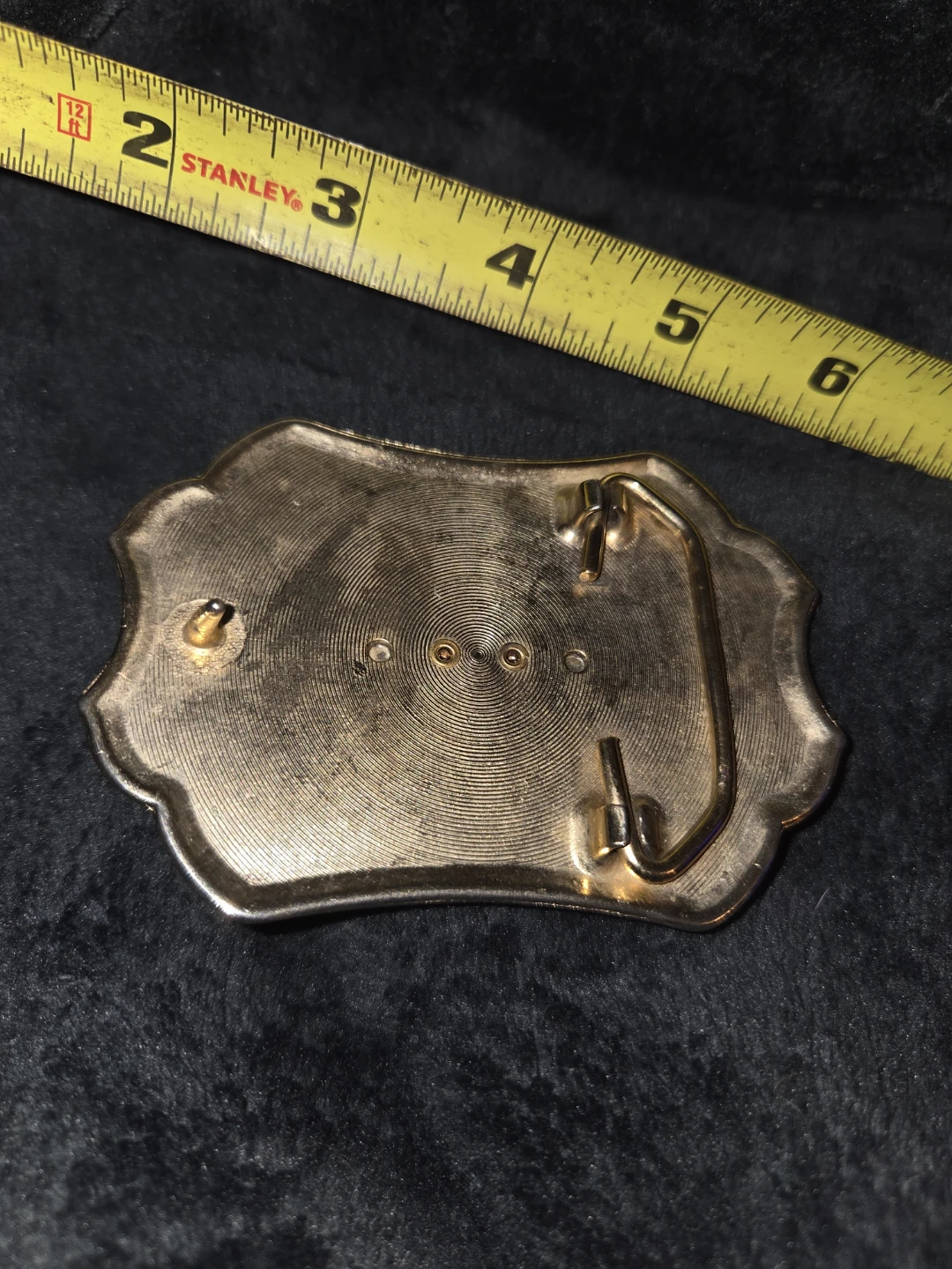 Vintage Western Belt Buckle with Agate Stone - photo 3