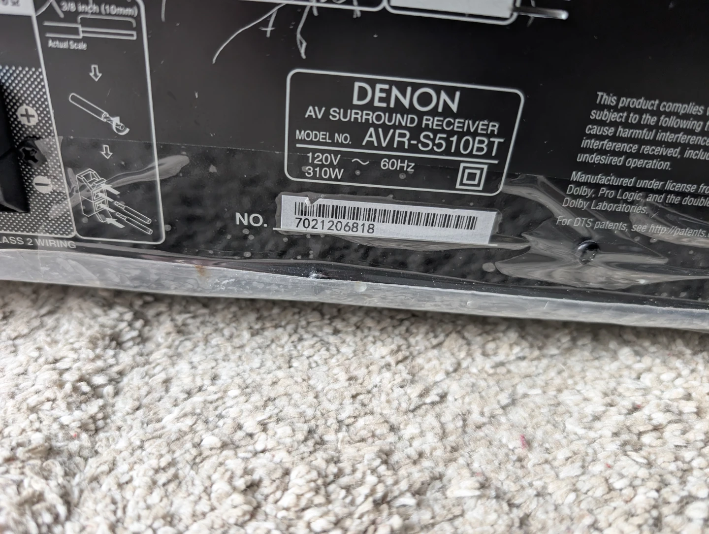 Denon AV Surround Receiver AVR-S510BT - photo 3