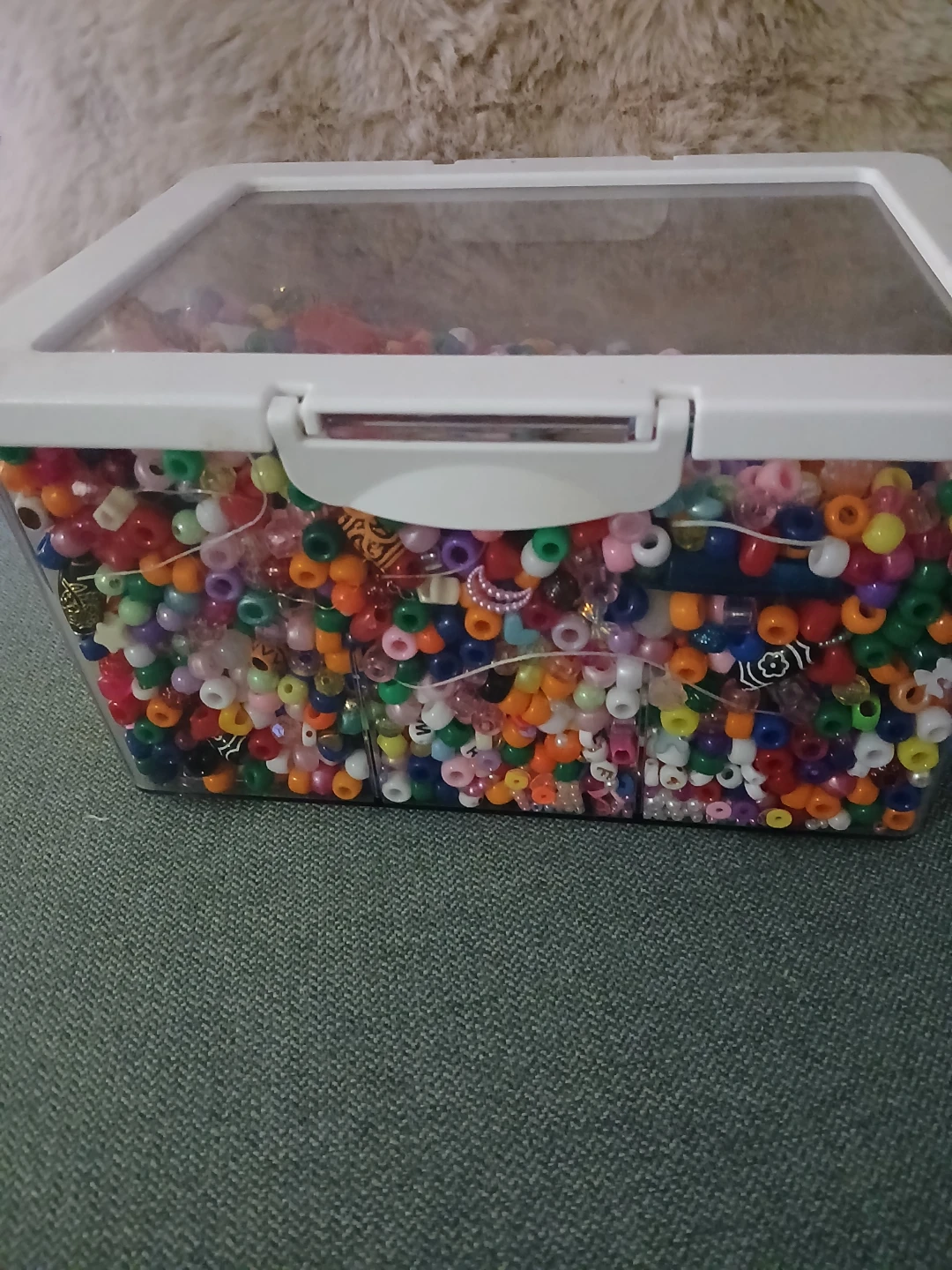 Container of Assorted Craft Beads