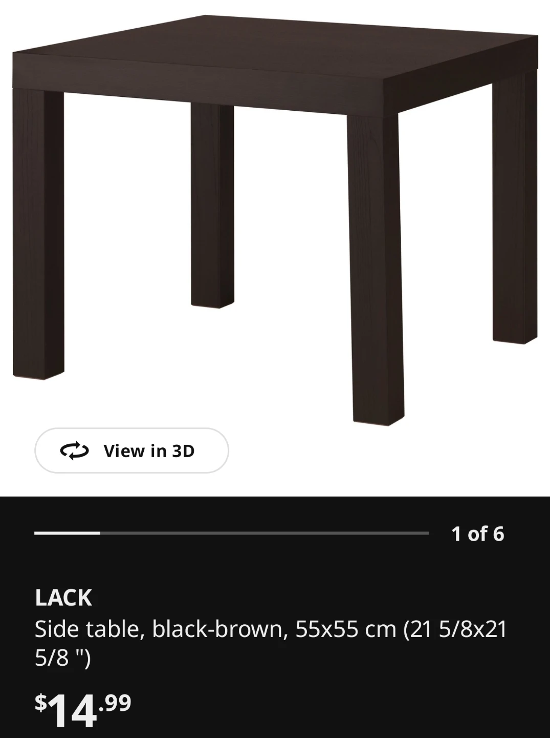 IKEA LACK Side Table - Black-Brown - photo 5