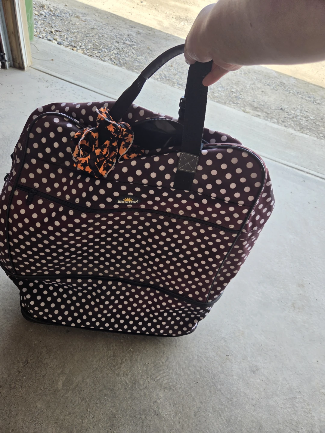 Brighton Polka Dot Rolling Luggage