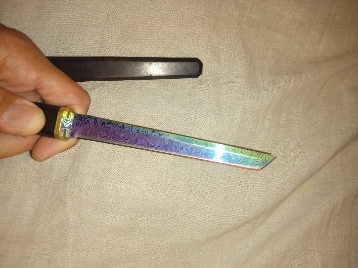 Brand New Damascus Utility Knife with Sheath - photo 4
