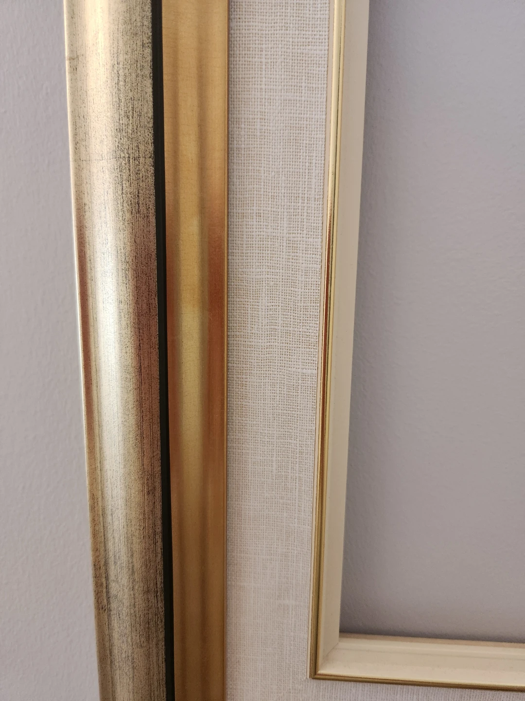 Gold Picture Frame with Linen Matting - photo 2