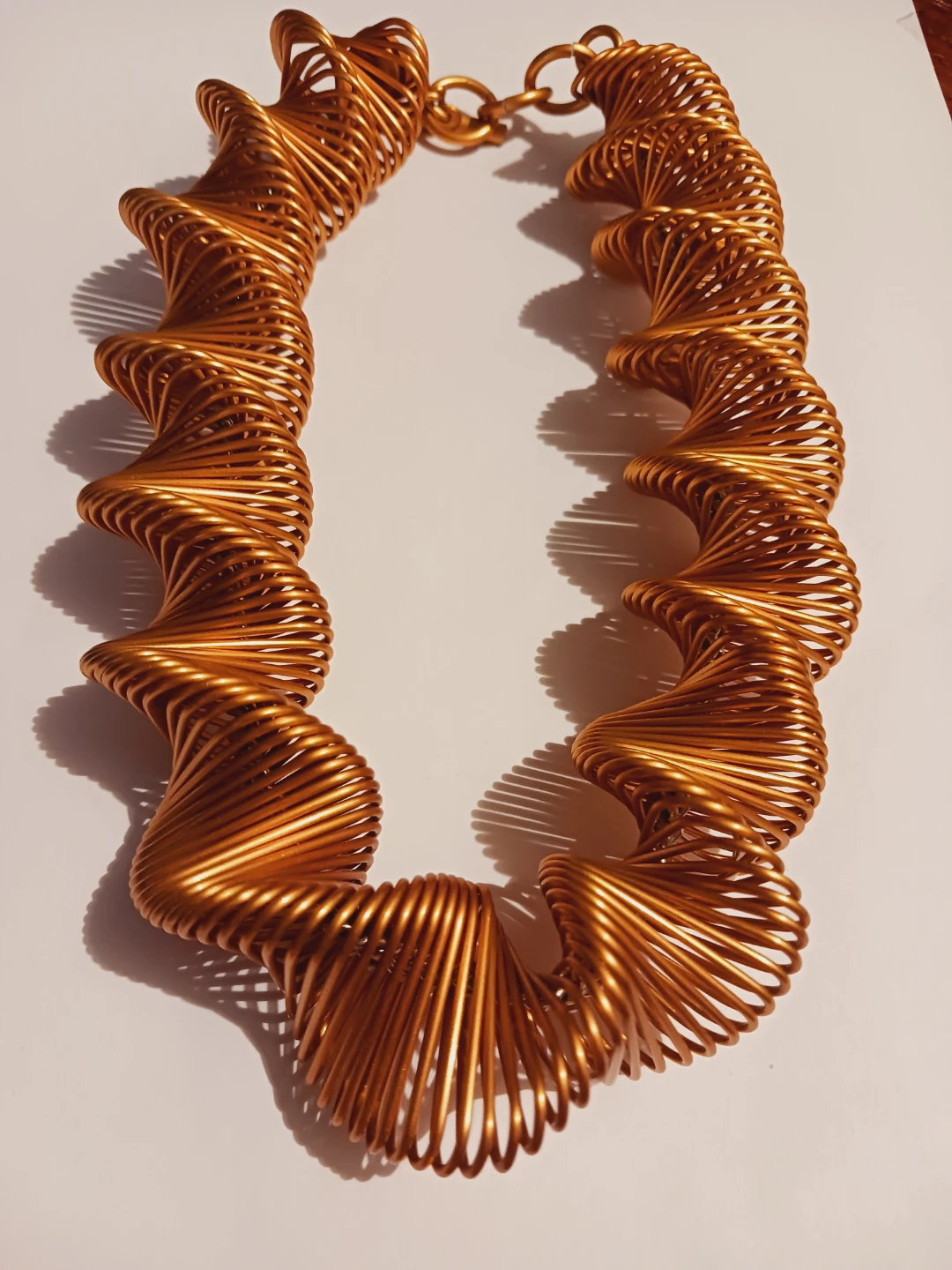 Beautiful Unusual Spiral Design Statement Necklace - photo 4