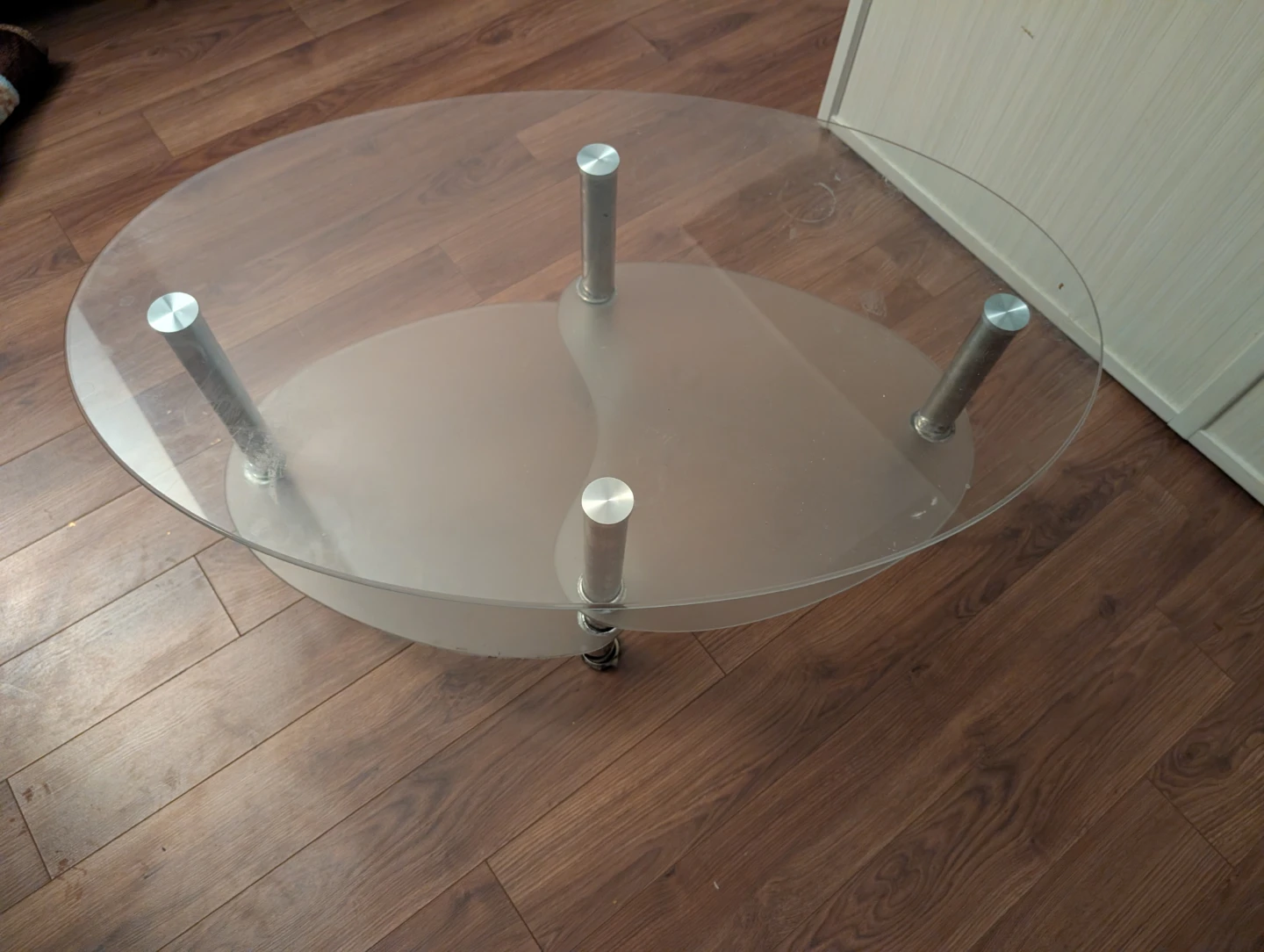 Oval Glass Coffee Table