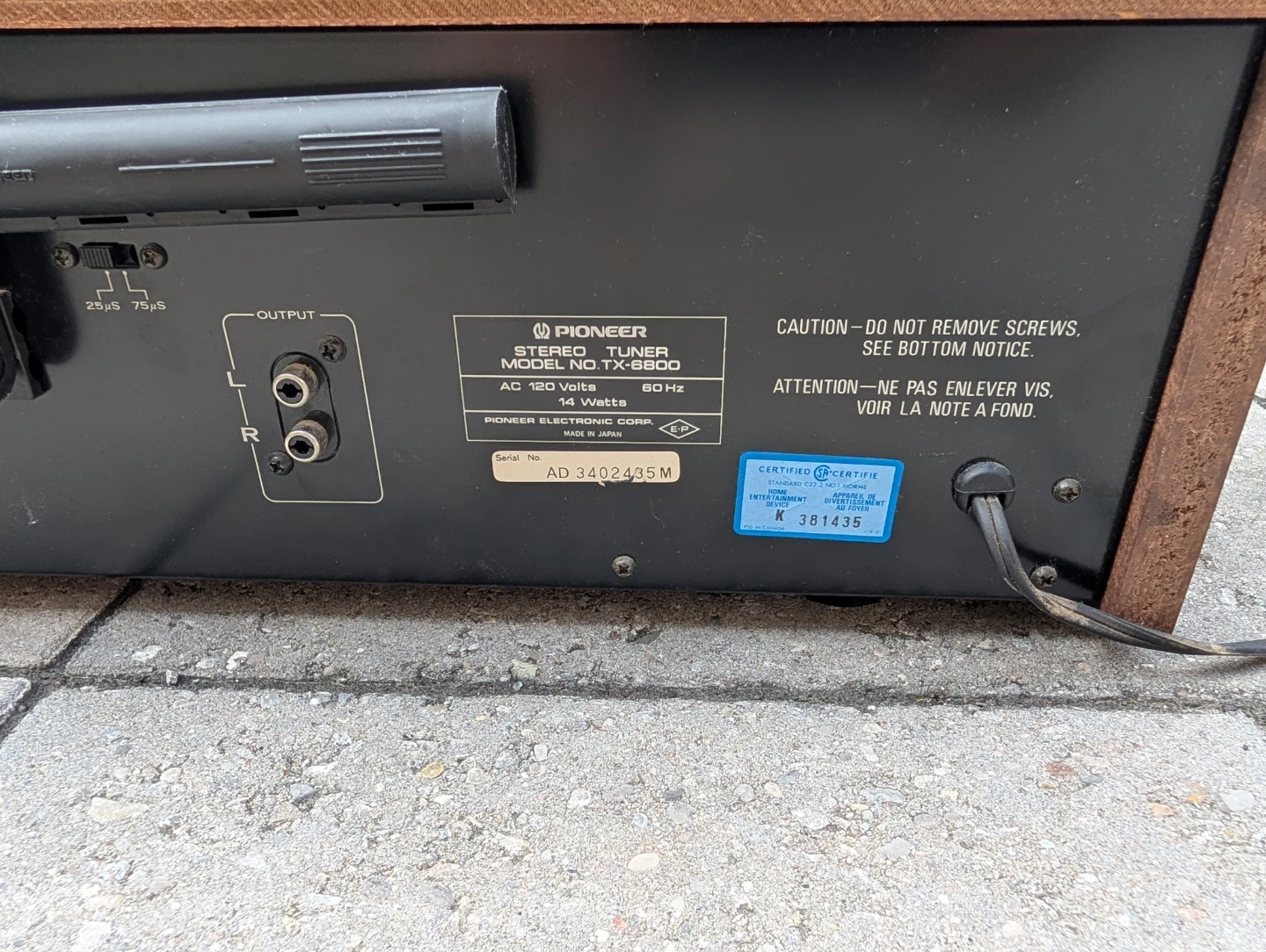 Pioneer TX-6800 Stereo Tuner - photo 5
