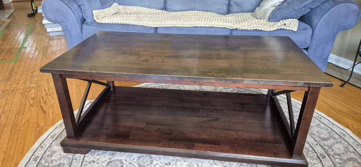Dark Wood Coffee Table - photo 2
