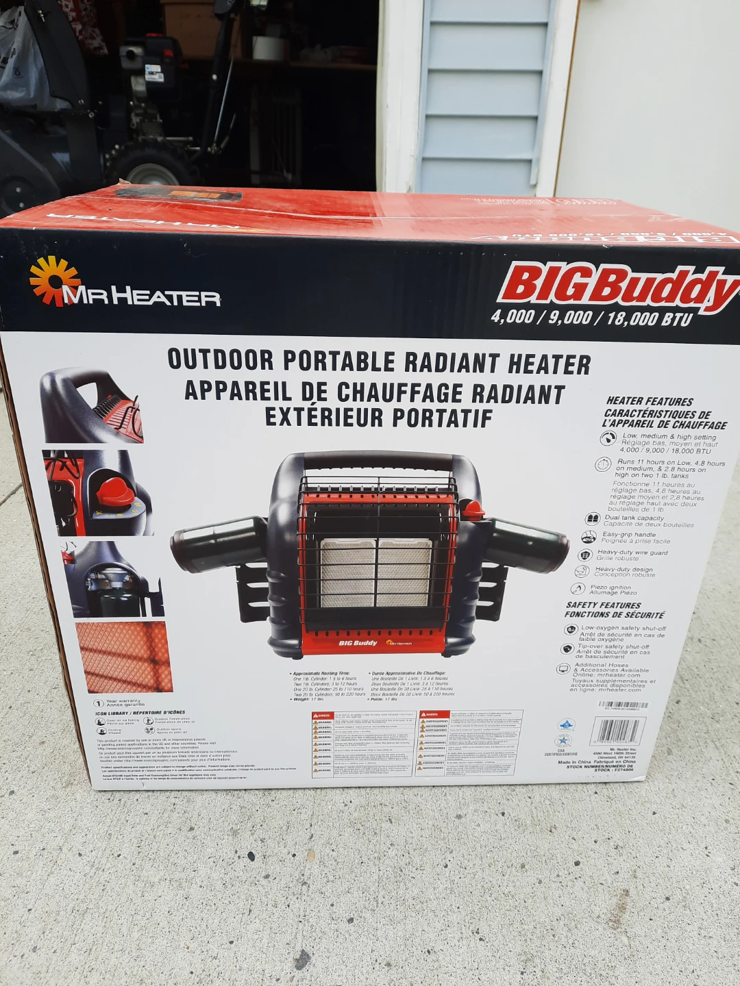 Mr. Heater Big Buddy 4000/9000/18000 BTU Outdoor Radiant Heater - photo 3