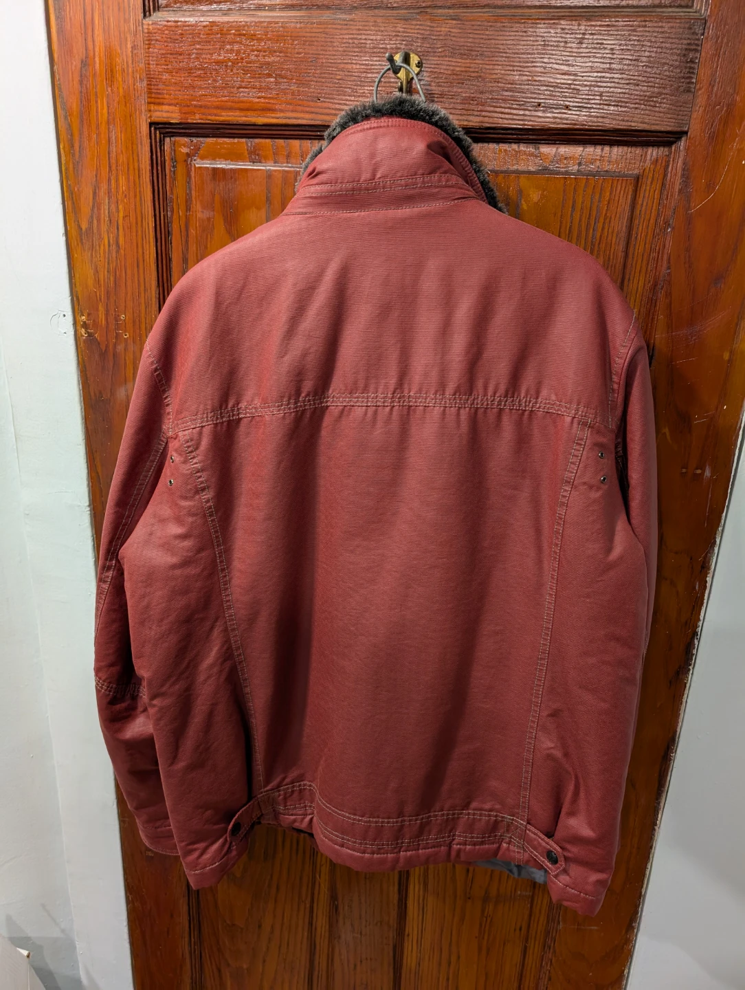 STONE ISLAND Red Fur Trimmed Jacket - photo 2
