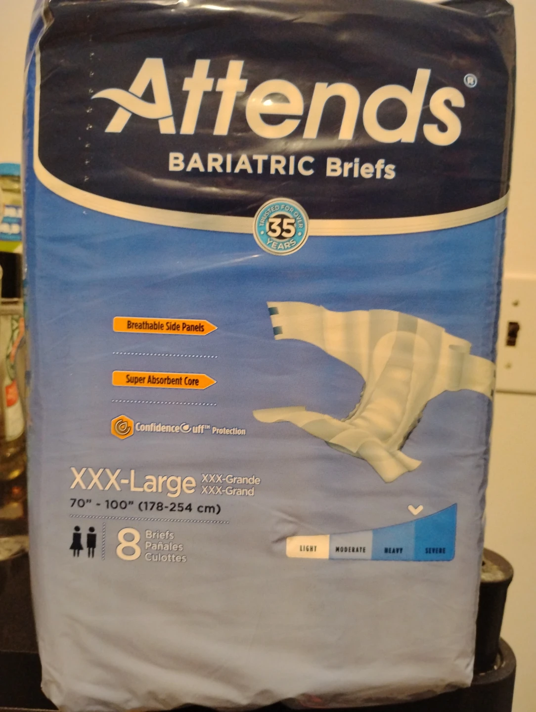 Attends Bariatric Briefs XXX-Large (8 count)
