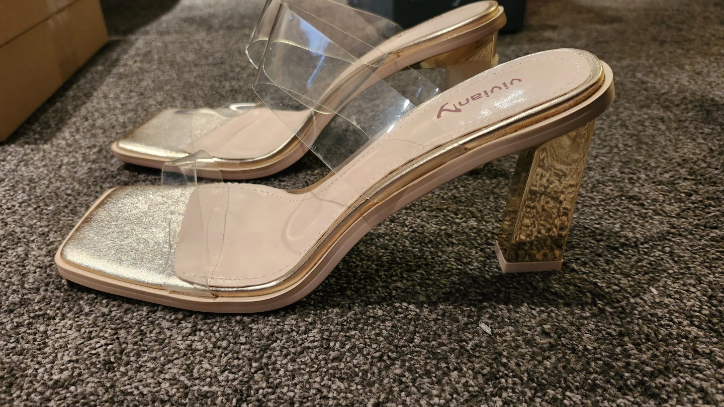 VivianY Clear Strap Block Heels - photo 5