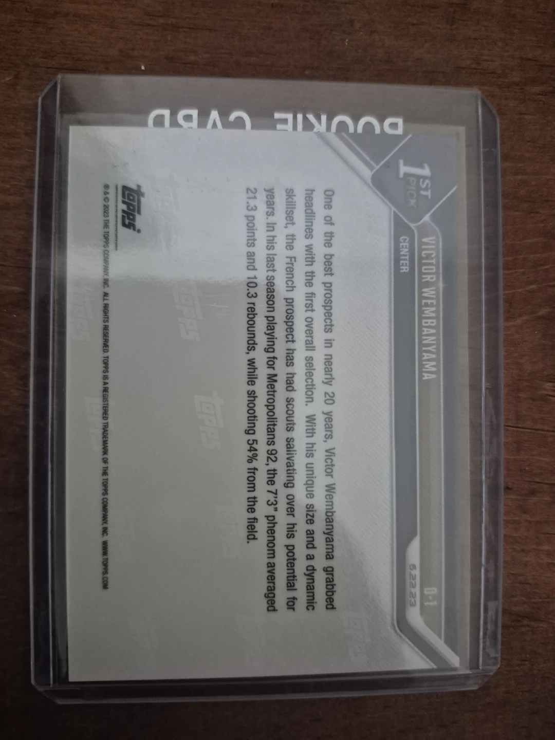 Topps  Victor Wembanyama Rookie Card - photo 2