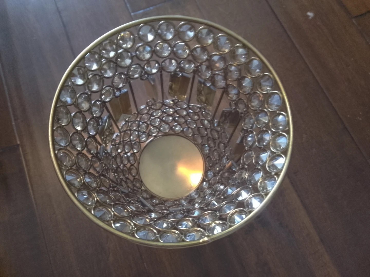 Gold Crystal Candle Holder - photo 2