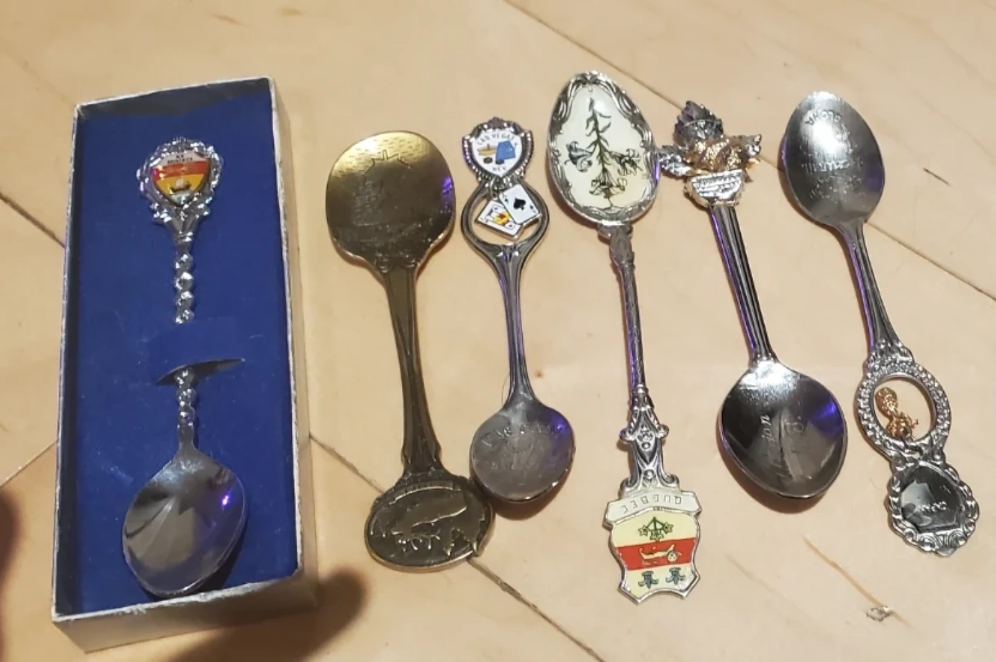 Collection of 6 Souvenir Spoons