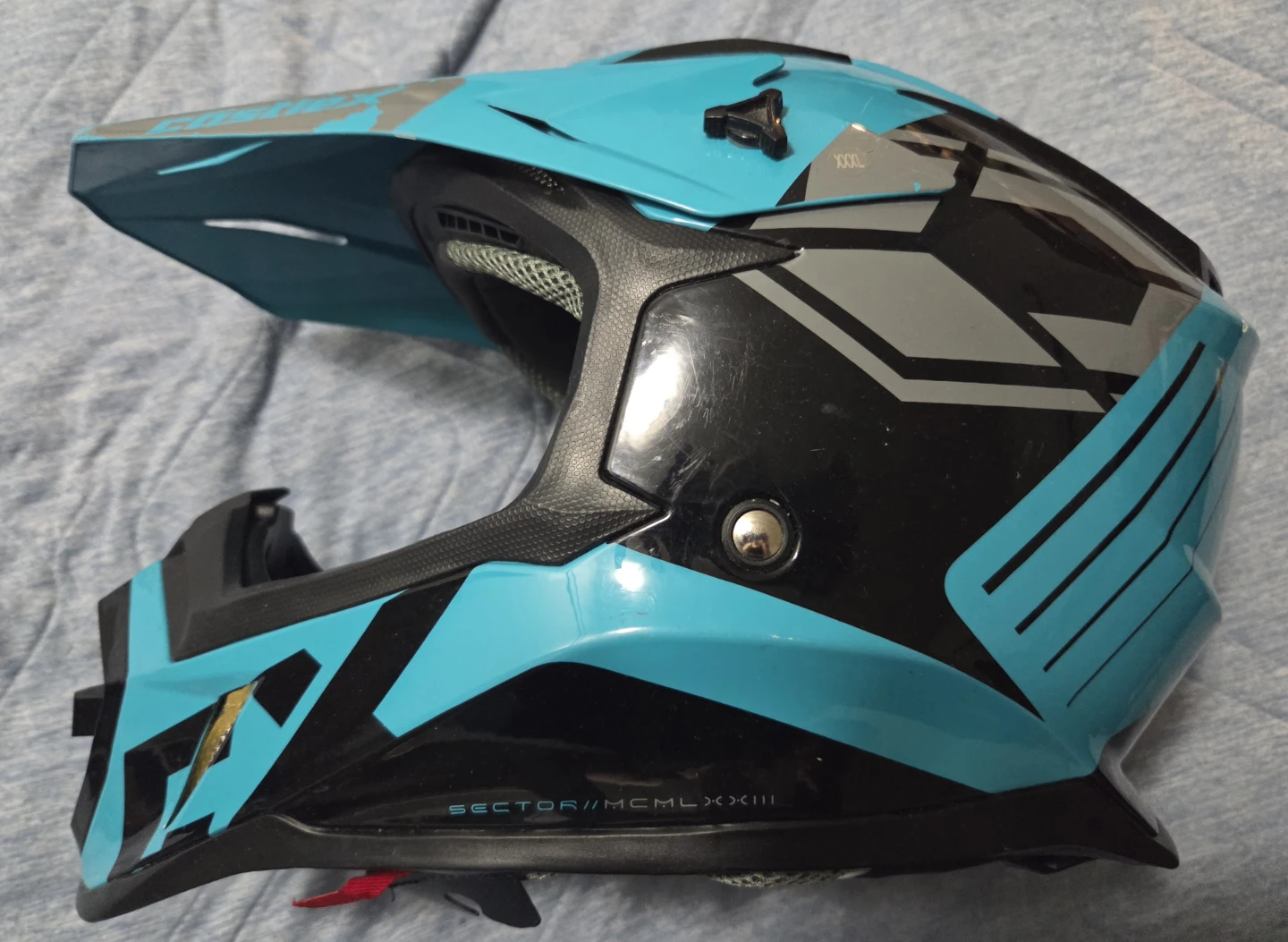 CastleX Sector Youth Dirt Bike Helmet - Blue/Black - photo 2