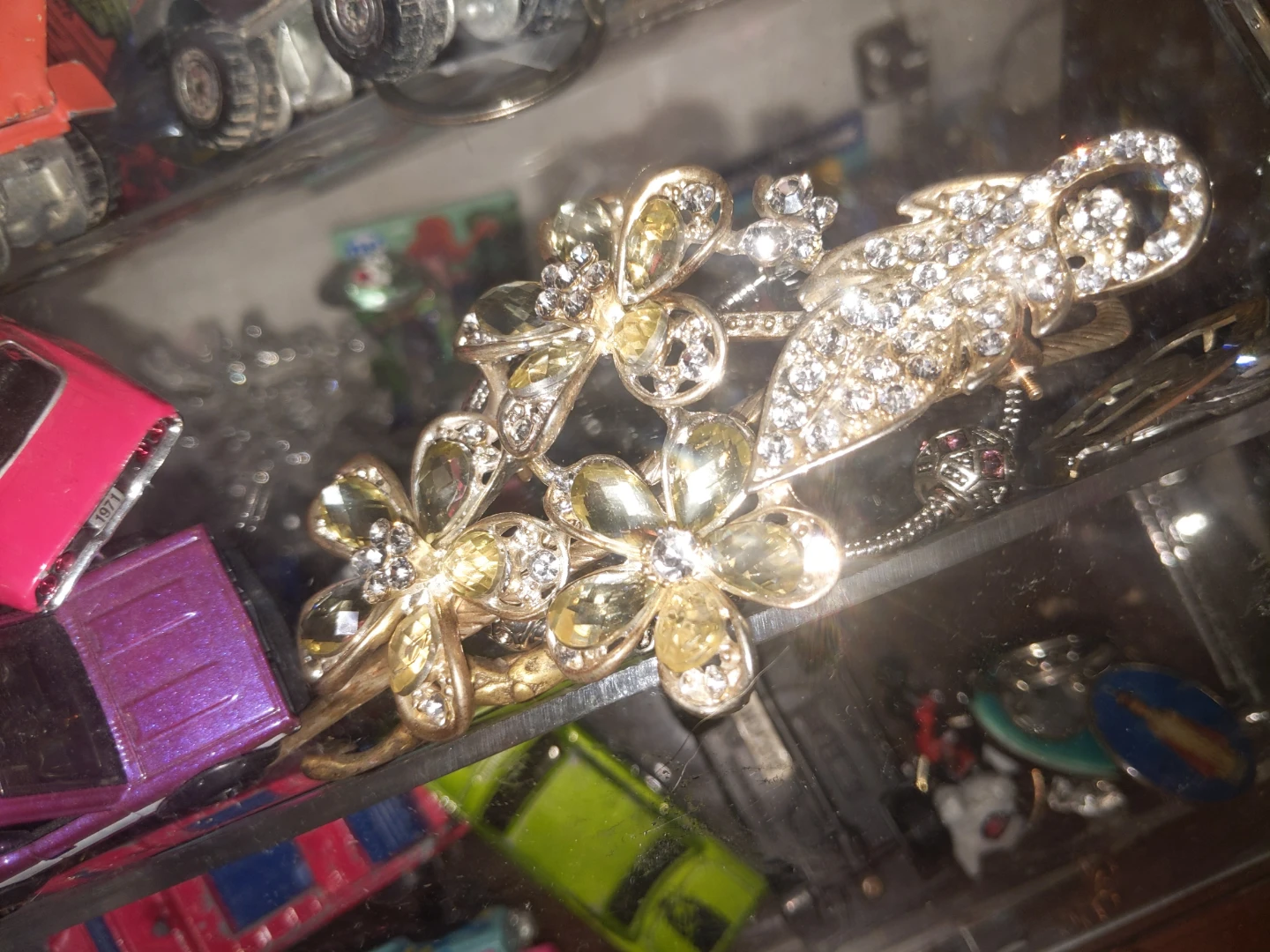 Sparkly Floral Hair Clip