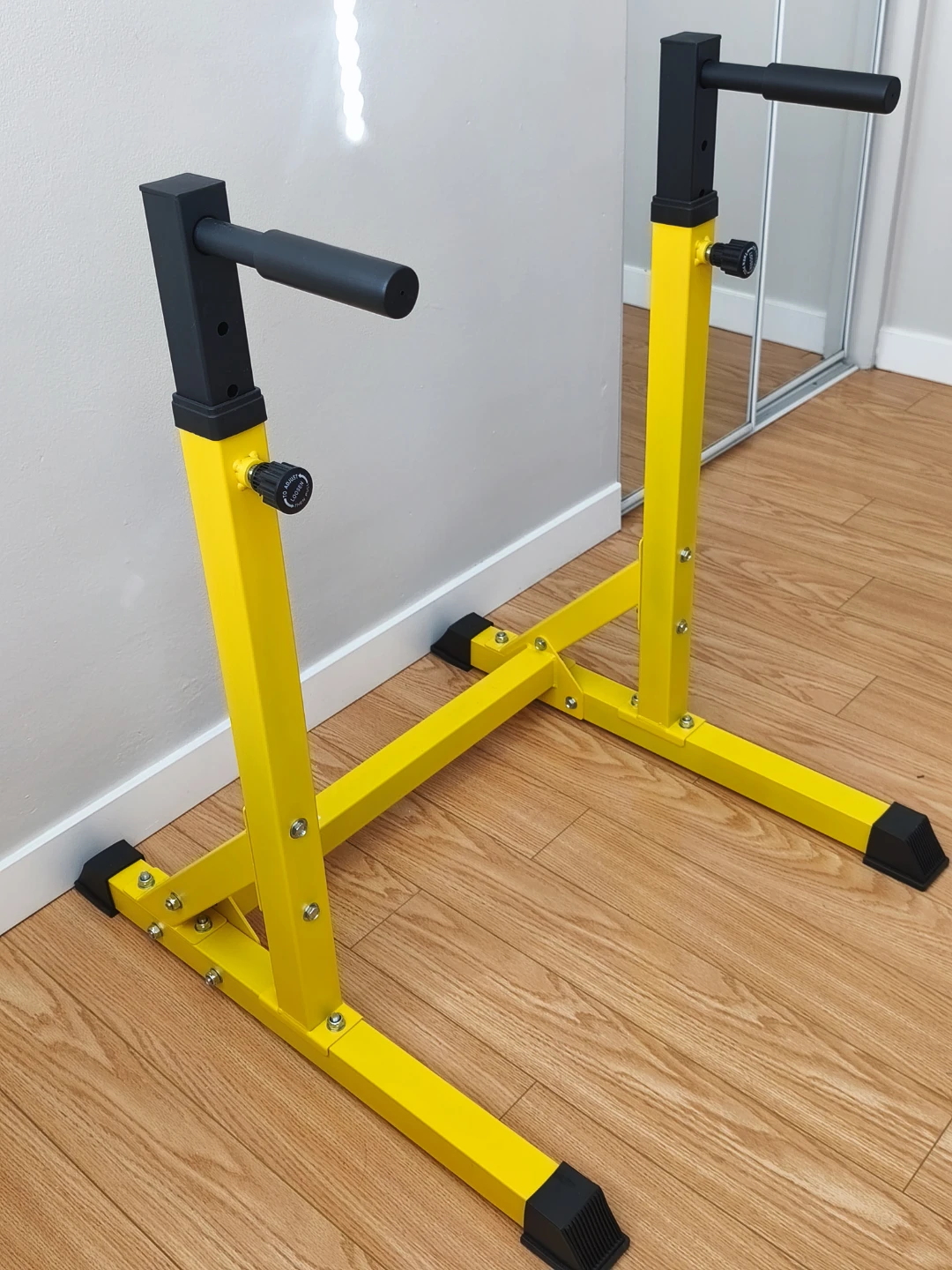 Soozier Yellow Parallel Bars for Home Gym