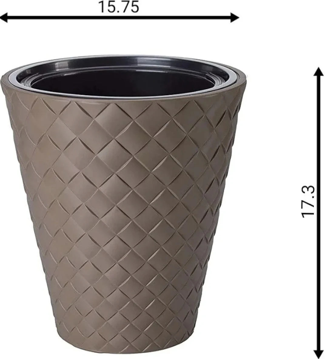New Tapered Diamond Weave Planter Pots with removable insert. - photo 5
