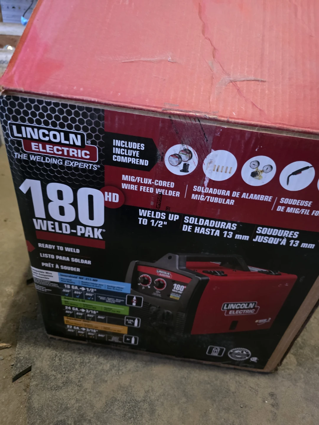 Lincoln Electric 180 HD Weld-Pak MIG/Flux-Cored Wire Feed Welder
