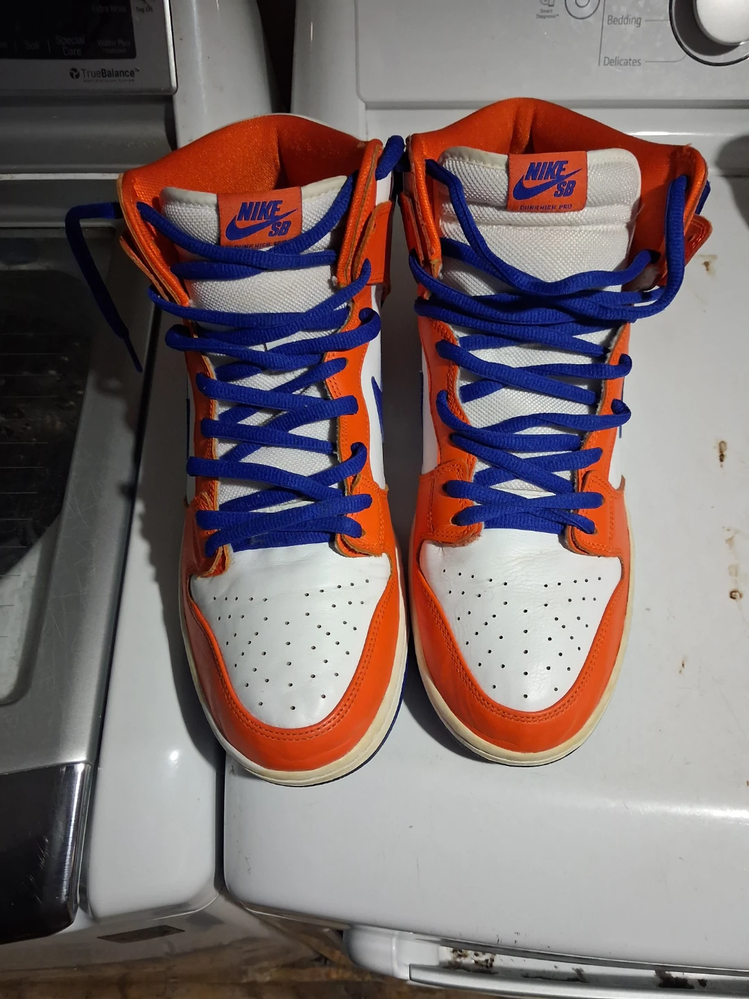 Nike SB Dunk High Orange White Blue Sneakers