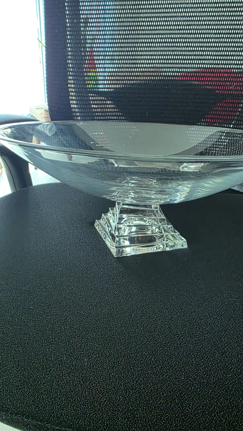 JG DURAND Crystal Pedestal Fruit Bowl