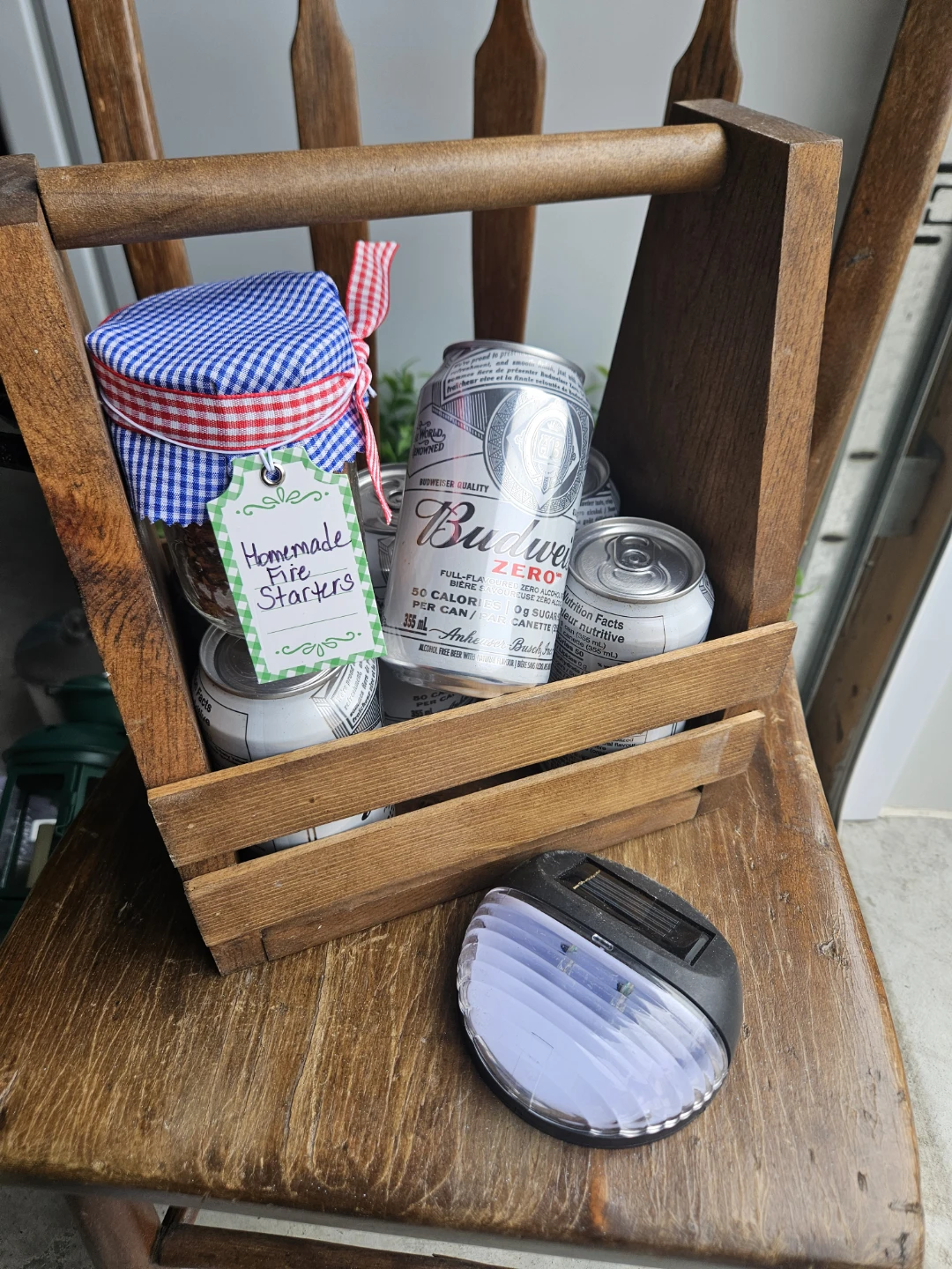 Budweiser Zero Beer Cans, Fire Starters Kit in Wooden Crate