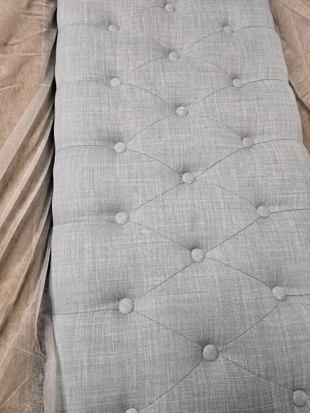 HomePop Tufted Storage Ottoman Bench - Textured Gray - photo 4