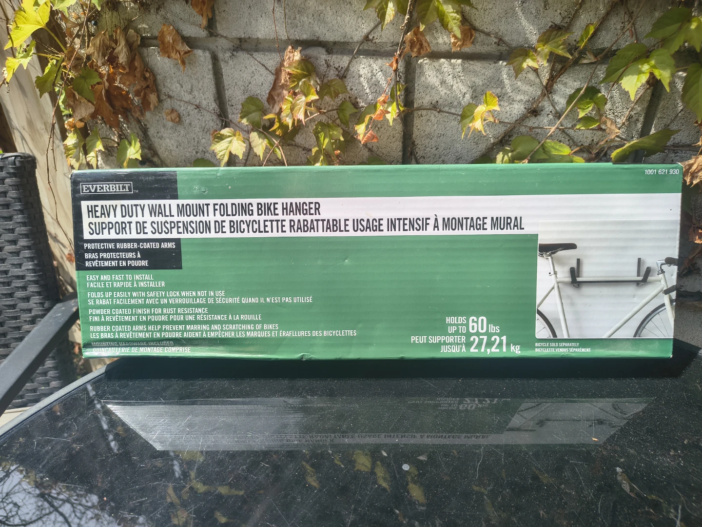 EVERBILT Heavy Duty Wall Mount Folding Bike Hanger