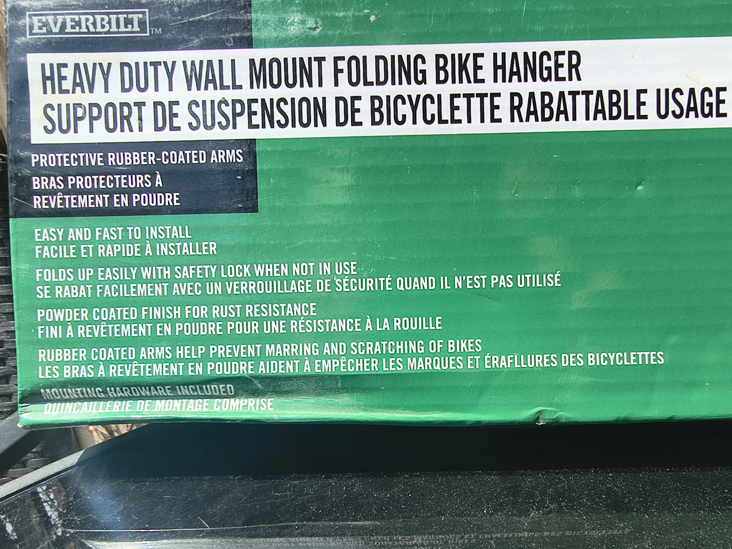 EVERBILT Heavy Duty Wall Mount Folding Bike Hanger - photo 3