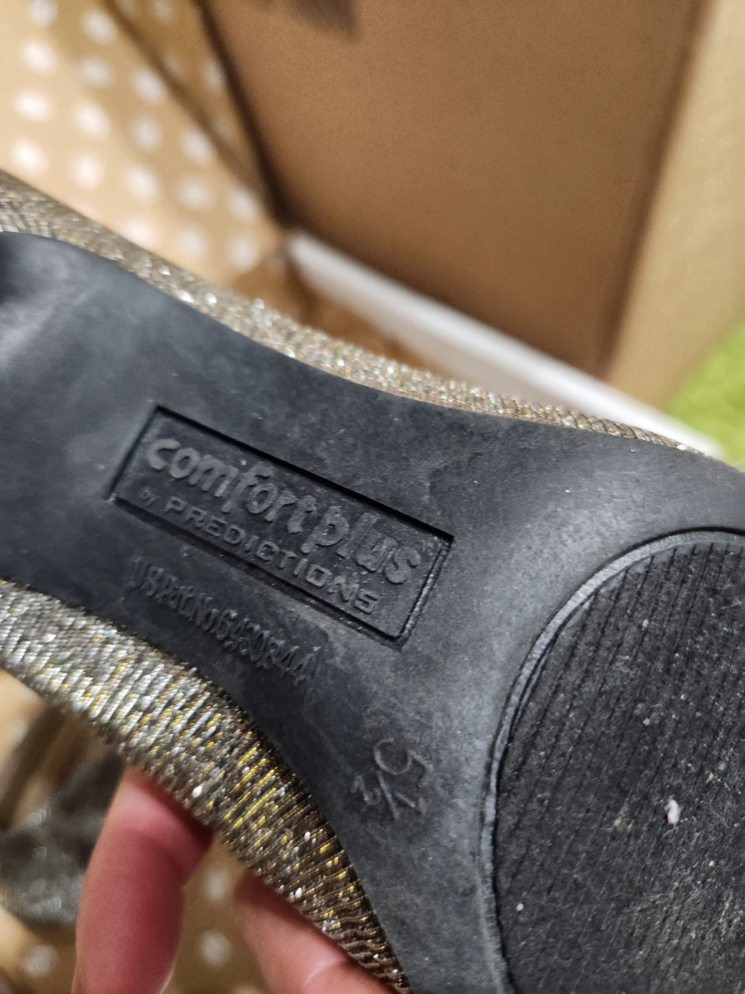 Comfort Plus by Predictions Sparkly Silver Heels - Size 7.5 - photo 3