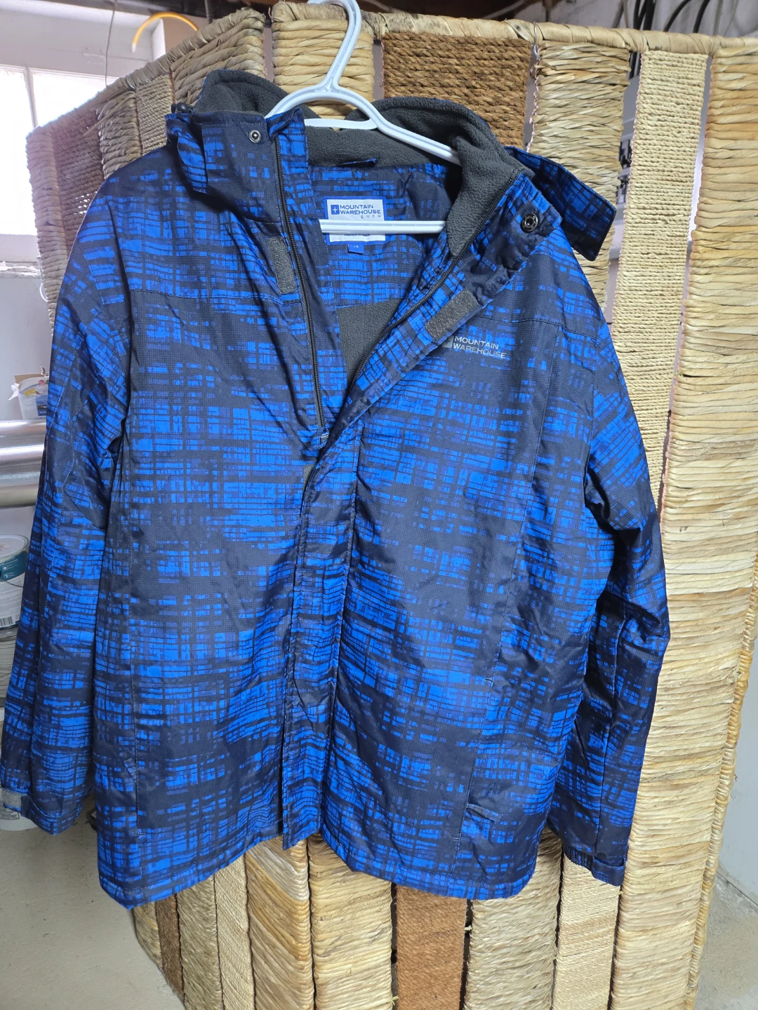 Mountain Warehouse Snow Jacket - Blue/Black Plaid - Size L