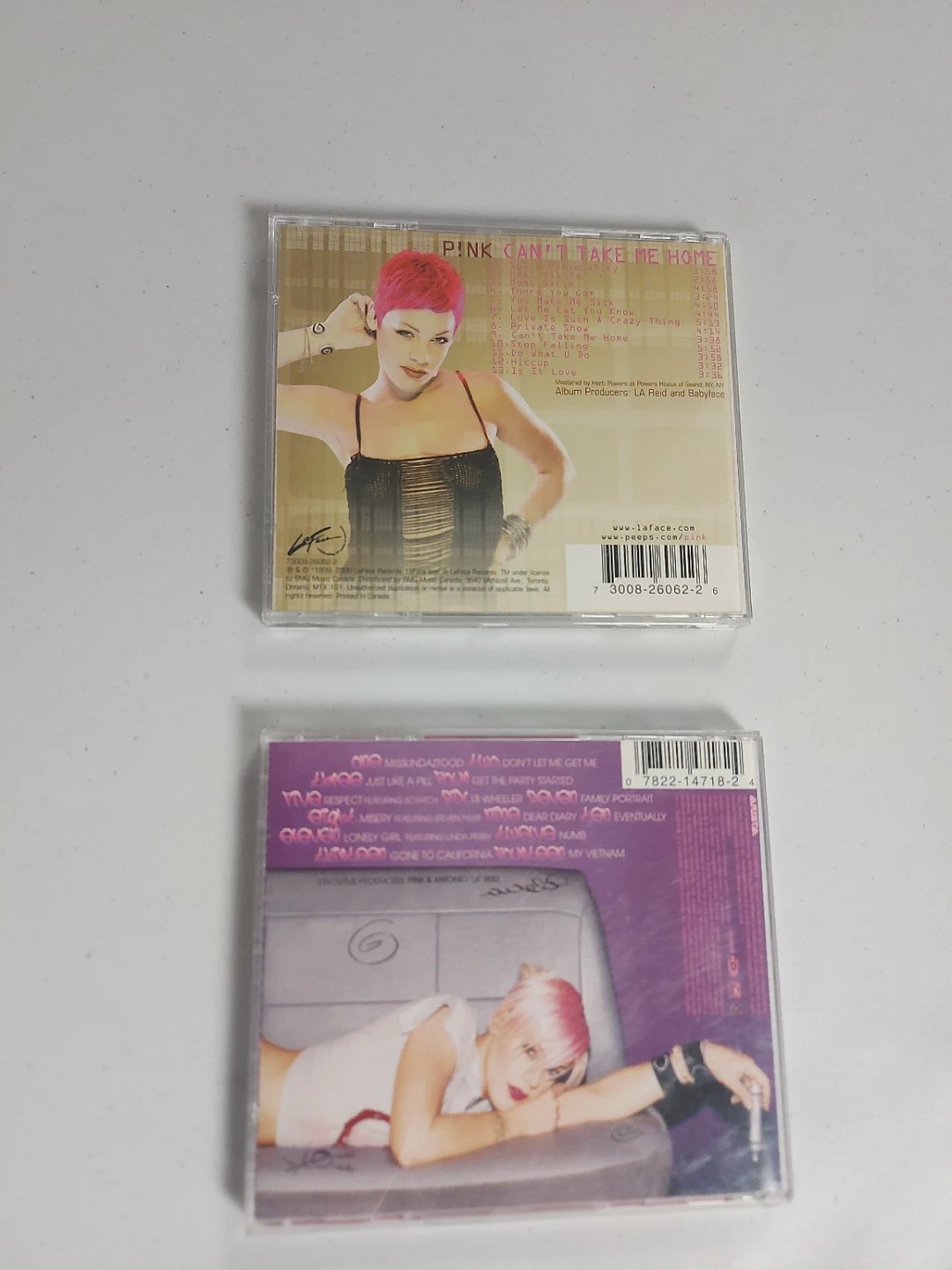 P!NK Can't Take Me Home and Missundaztood CDs - photo 2