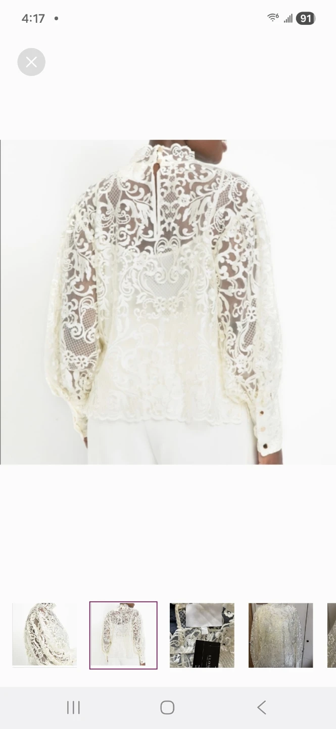 Eloquii Off White Lace Top - photo 2