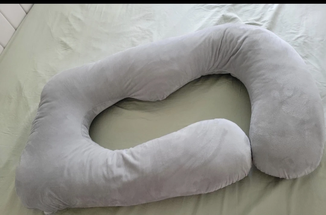 Grey C-Shaped Full Body Pillow