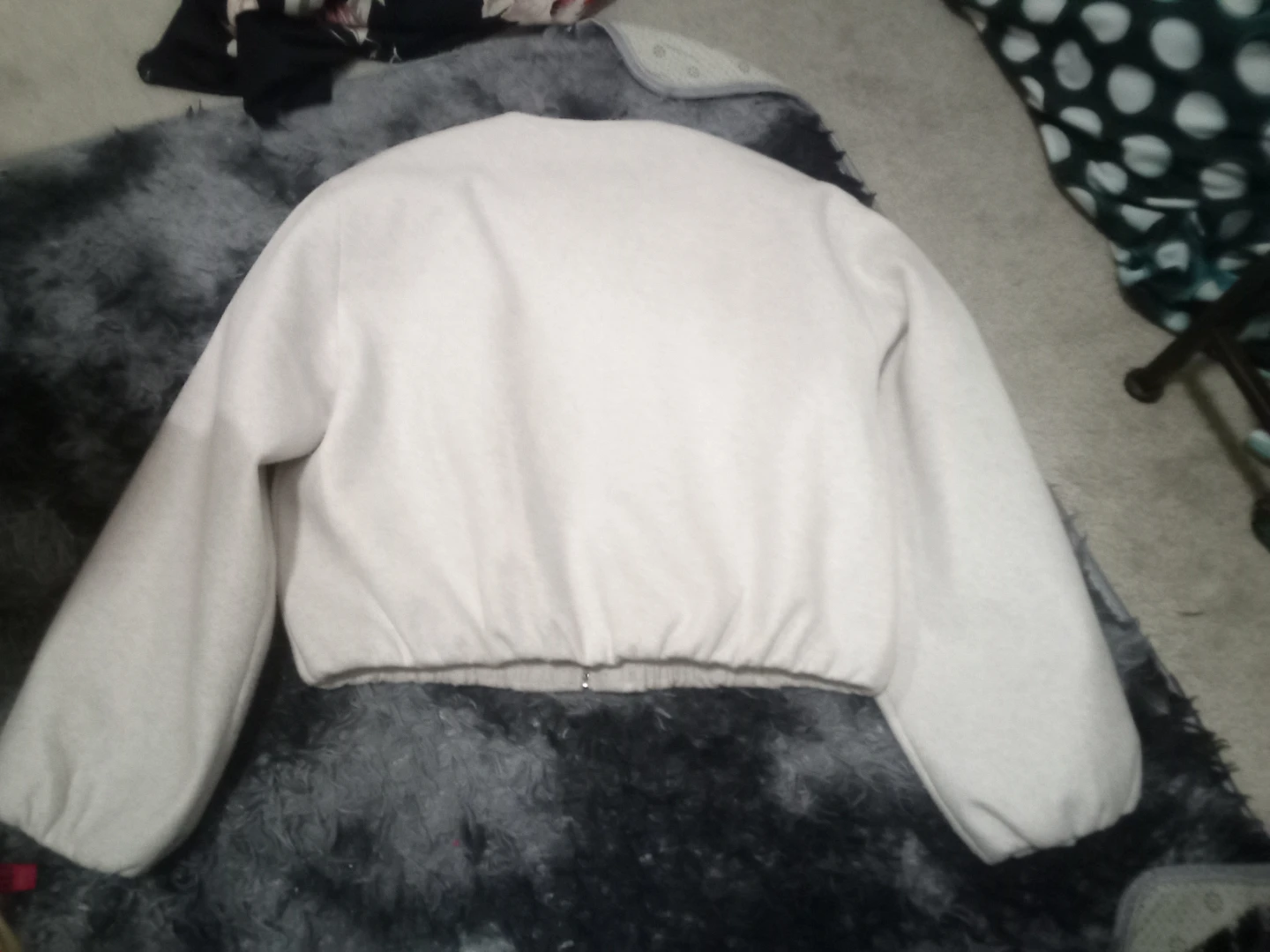 Soft Bomber Jacket - Light Beige - photo 4