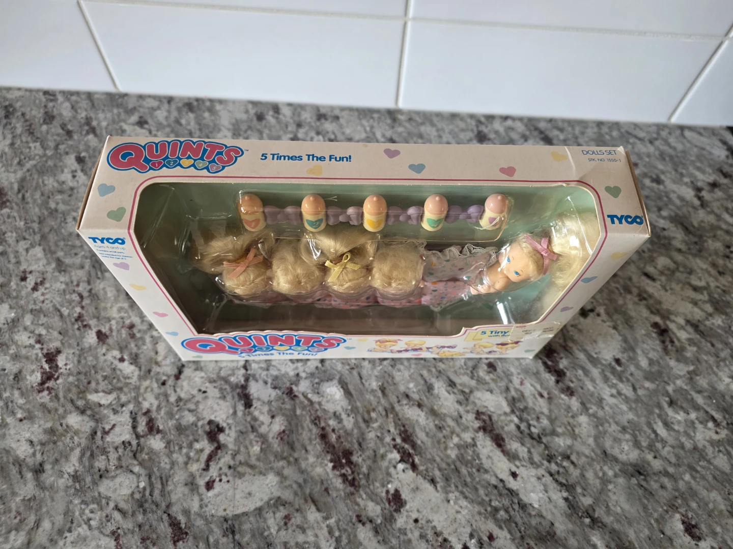 *Vintage* Quints "5 Tiny Baby Dolls with  Bottle & Bunting" - photo 5