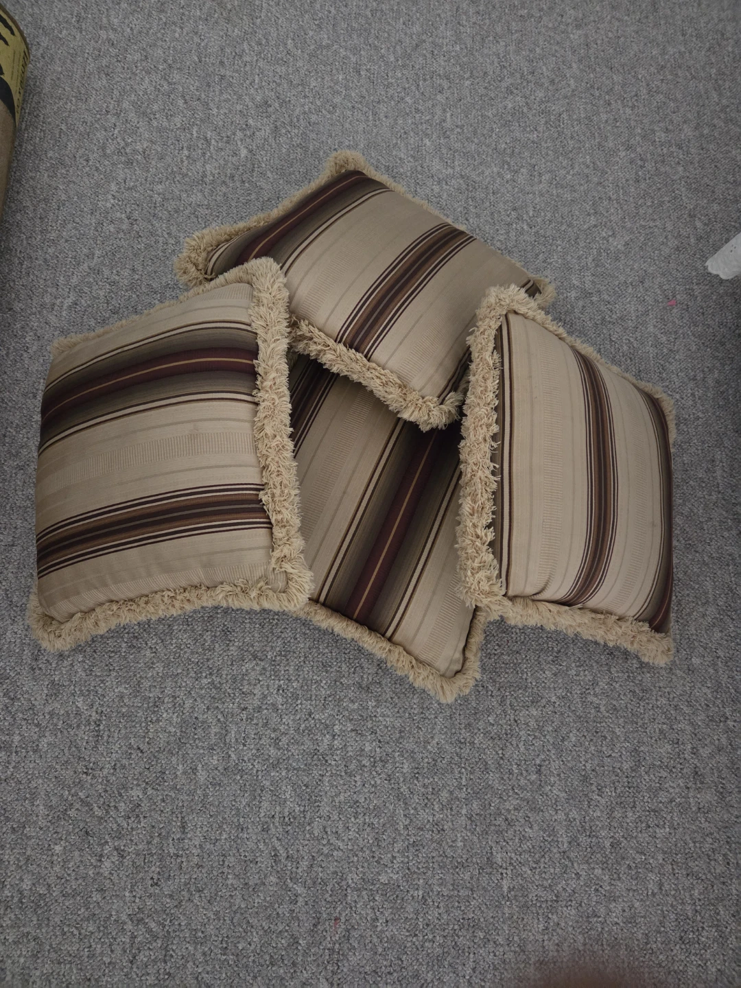 Set of 4 Striped Accent Throw Pillows