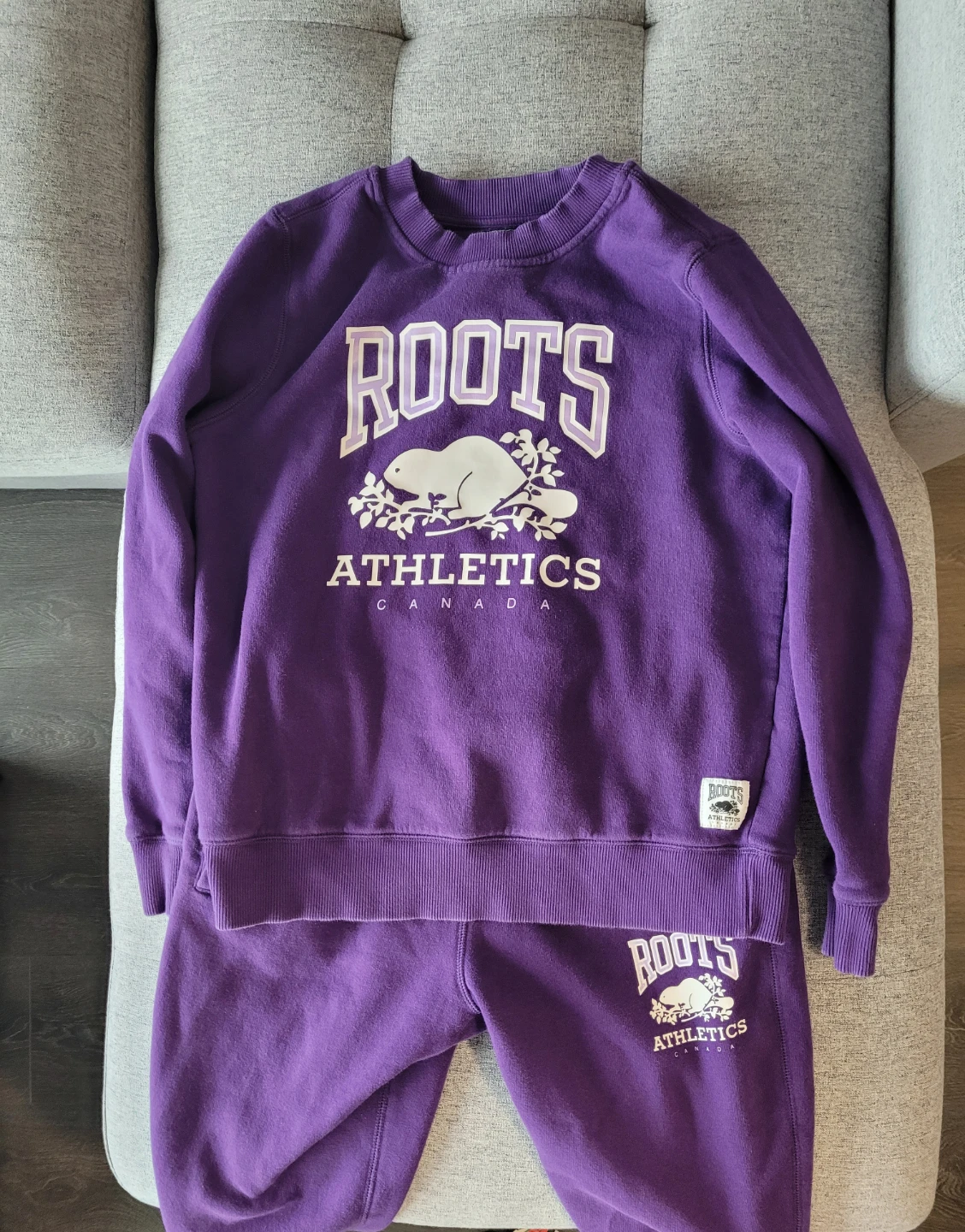 M/L Women's Roots Tracksuit Set - Purple