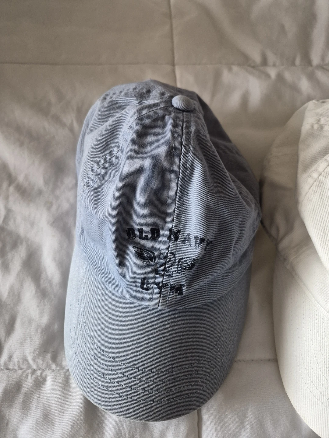 White Nike Baseball Cap & Light Blue Old Navy Baseball Cap - photo 2