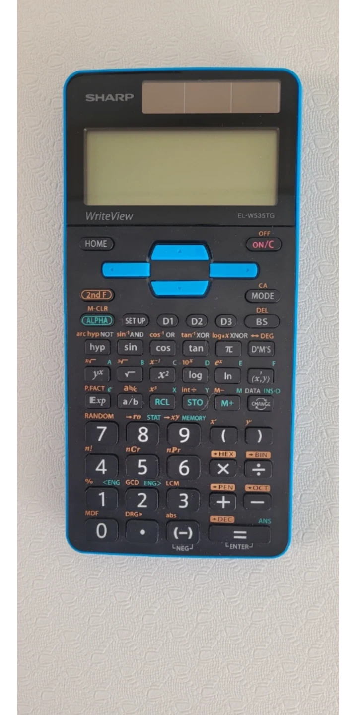 Sharp WriteView EL-W535TG Scientific Calculator Blue