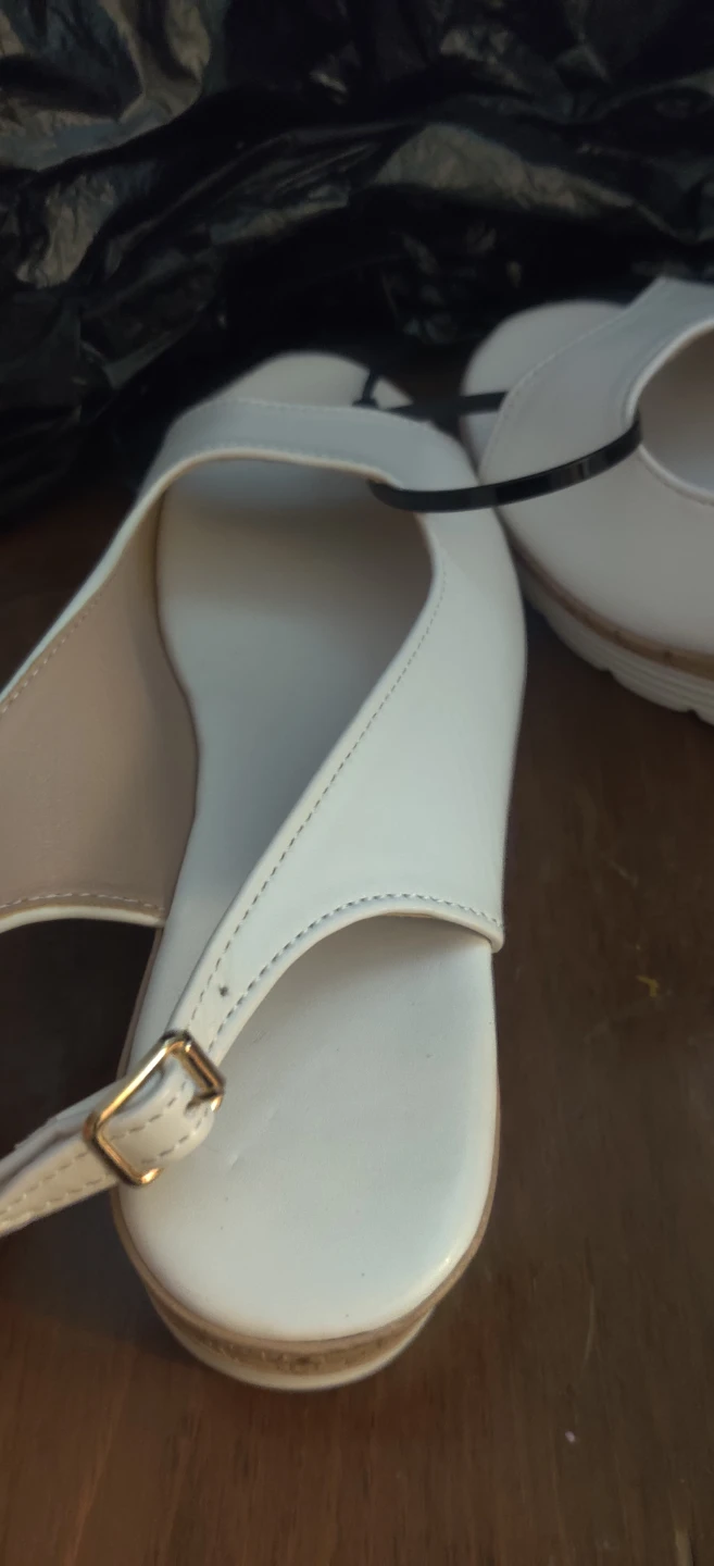 White Wedge Sandals - Size 37 - photo 5