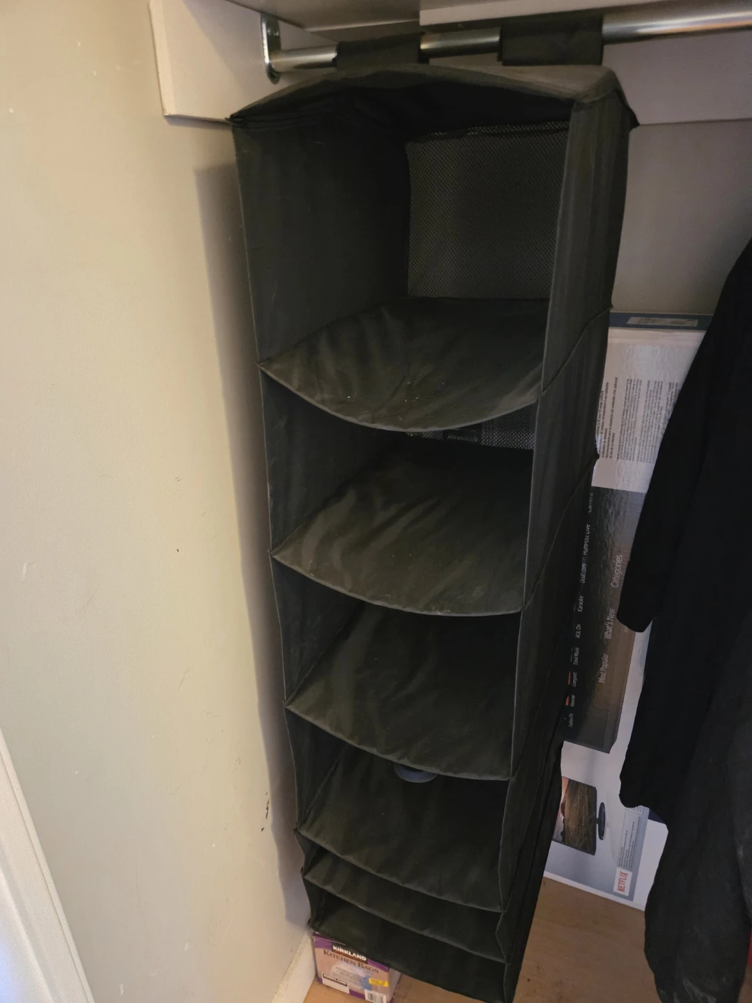 Black 6-Shelf Hanging Closet Organizer