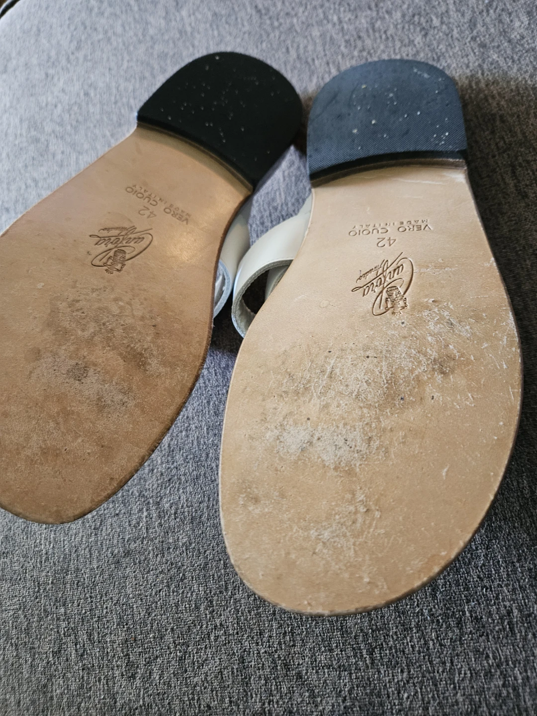 Americanino Capri White Leather Thong Sandals - Size 42 - photo 2