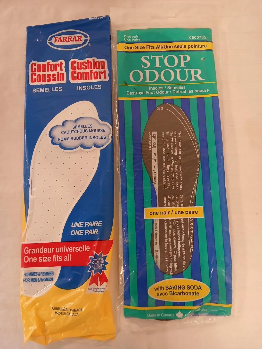 Farrar & Stop odour Comfort Cushion Insoles. Pick up only.