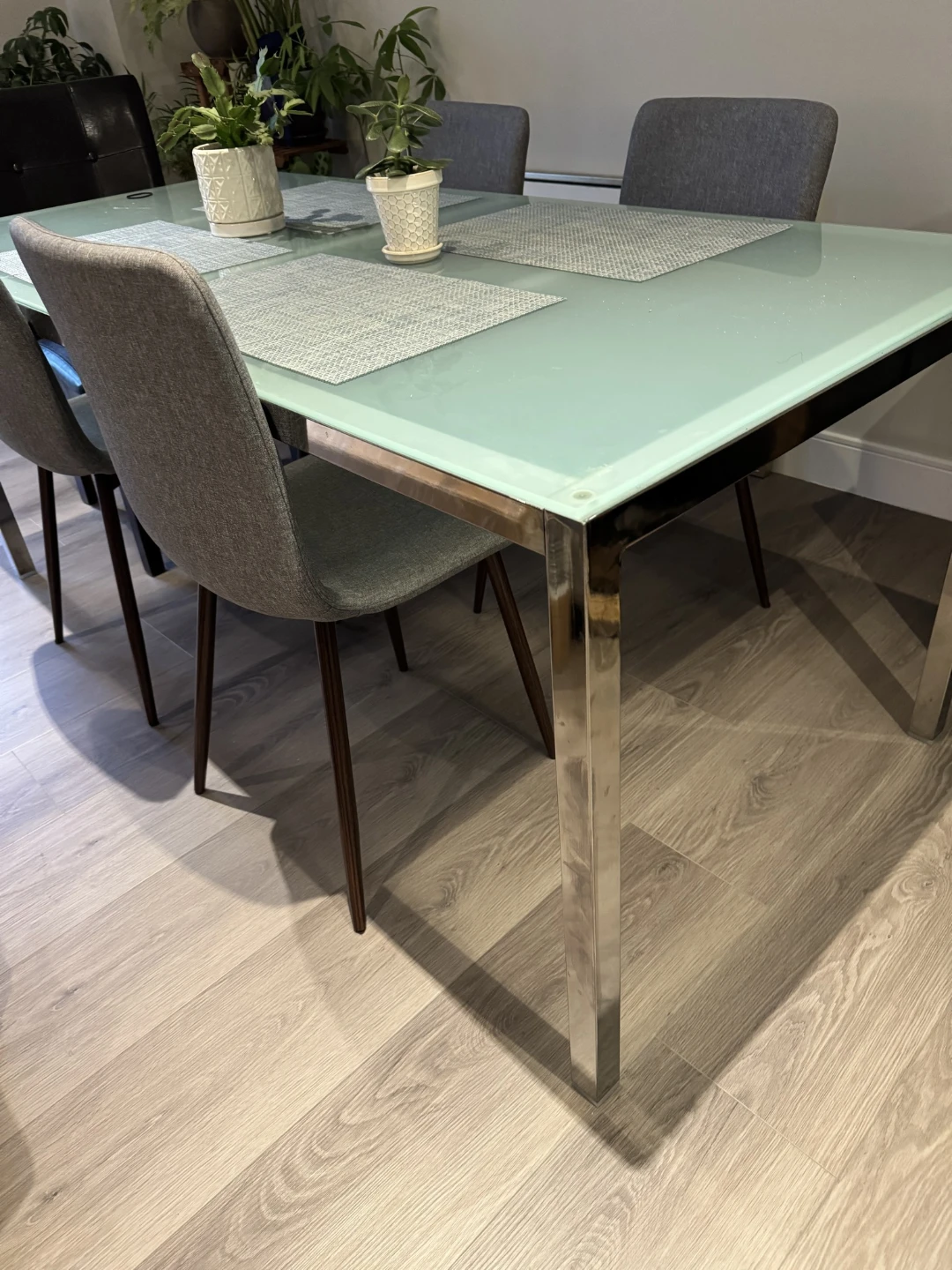 Ikea Torsby - Glass and Chrome Dining Table