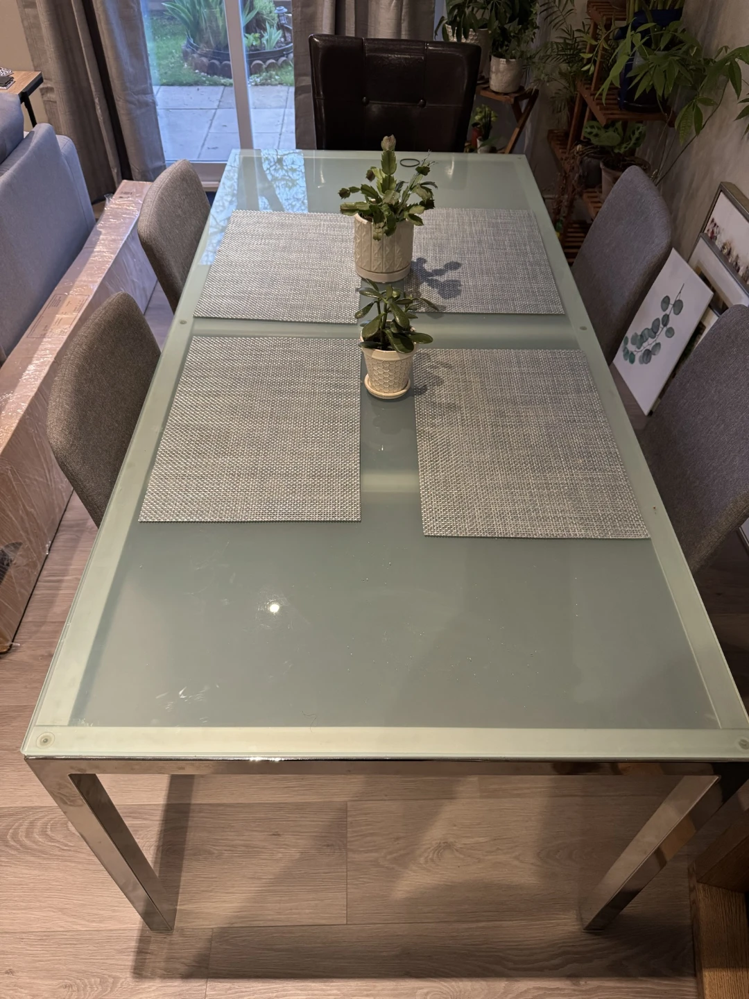 Ikea Torsby - Glass and Chrome Dining Table - photo 2