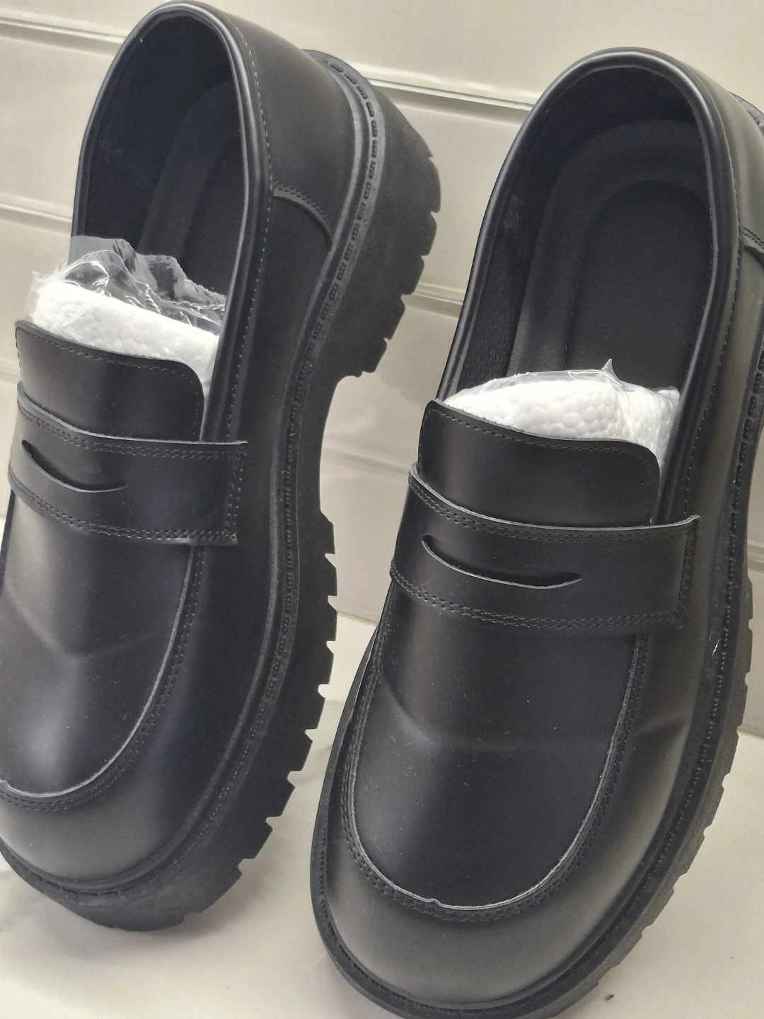 Black Chunky Platform Loafers Size 41