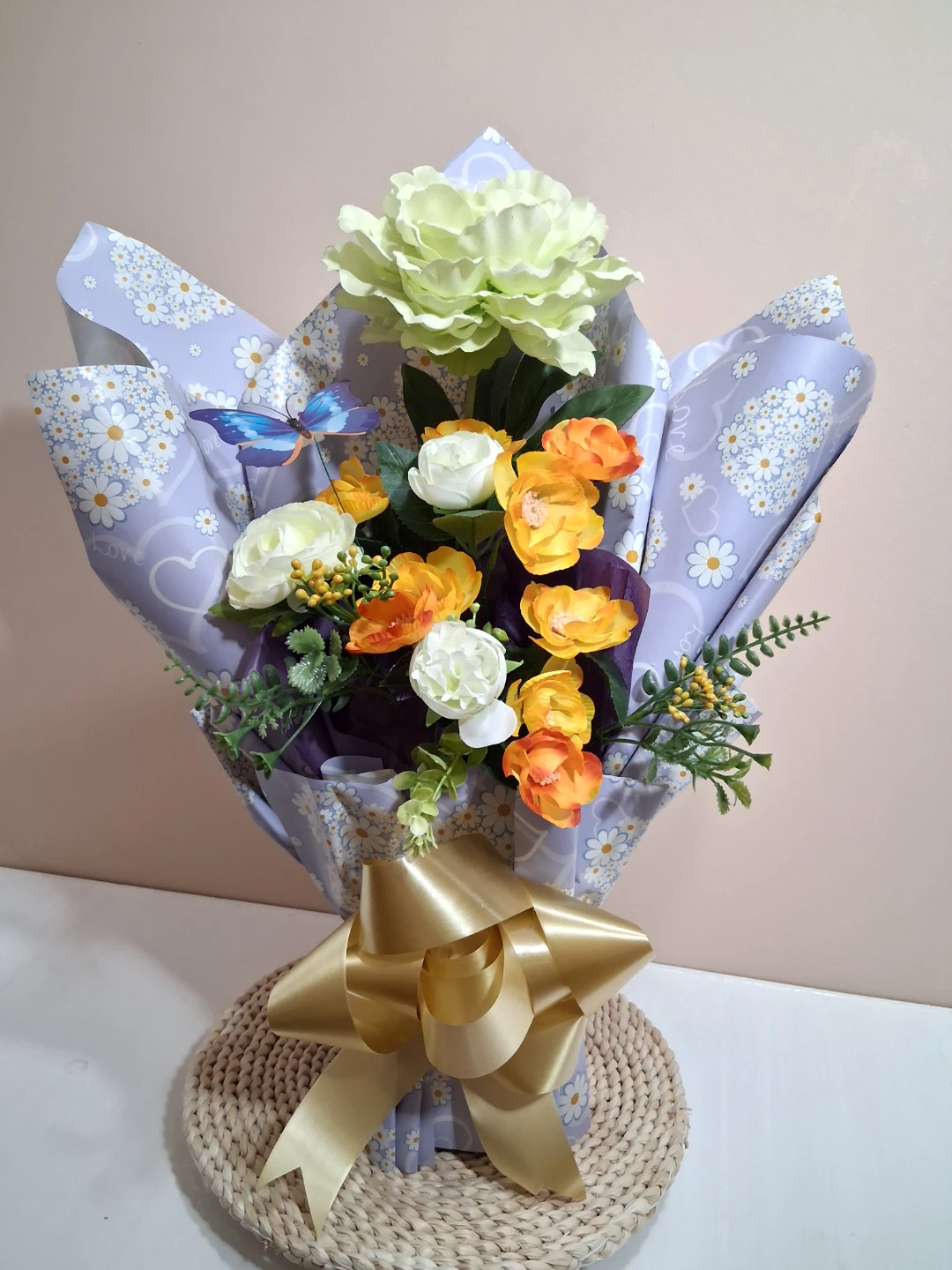 Artificial Flower Bouquet with Butterflies - photo 3