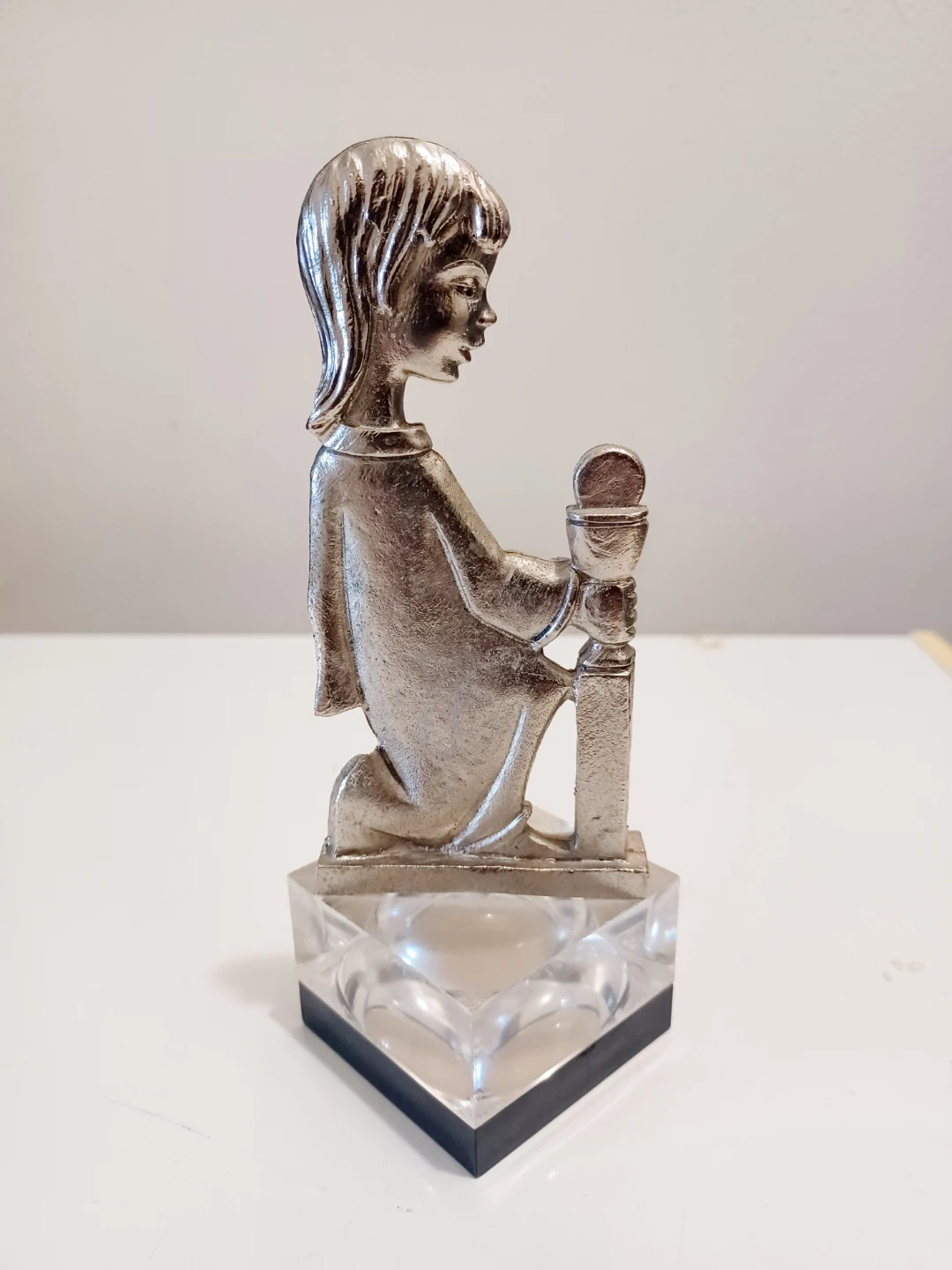 Vtg Hand Chiseled Peltro Figurine - photo 2