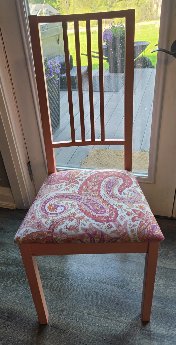 Bright Solid Wood Upholstered Dining Chairs